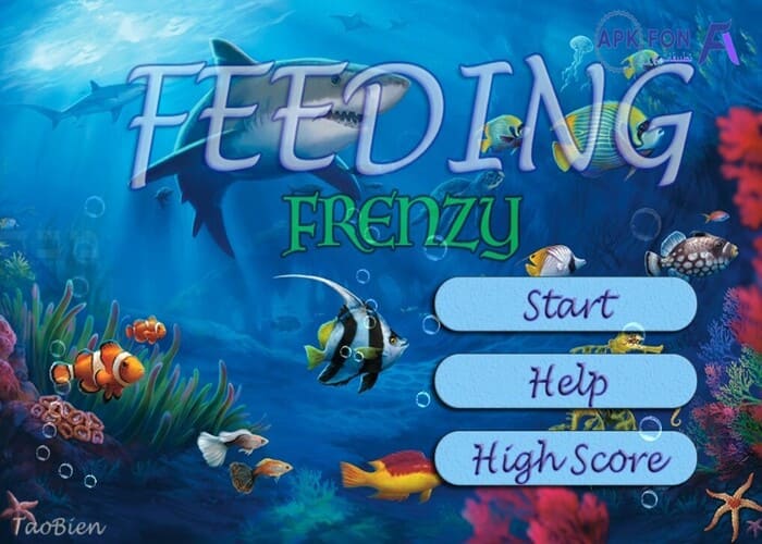 تحميل لعبة السمكة القديمة للموبايل وللكمبيوتر feeding frenzy مجانا 